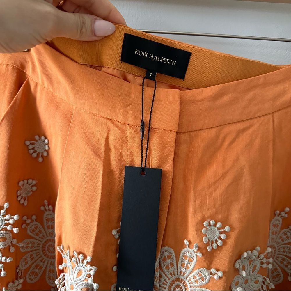 Kobi Halperin Orange Skorts with Elegant Design - Picture 7 of 10